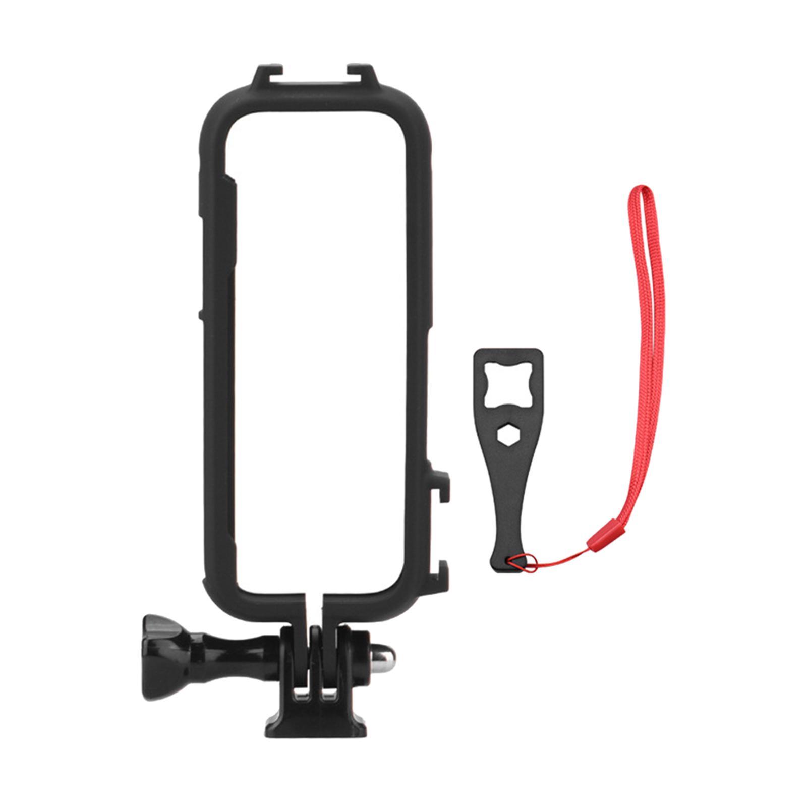 Durable Action Camera Protection Frame Housing Case with 1/4 Adapter Mount Drop Resistant Sports Camera Cage for One x3 Replacement