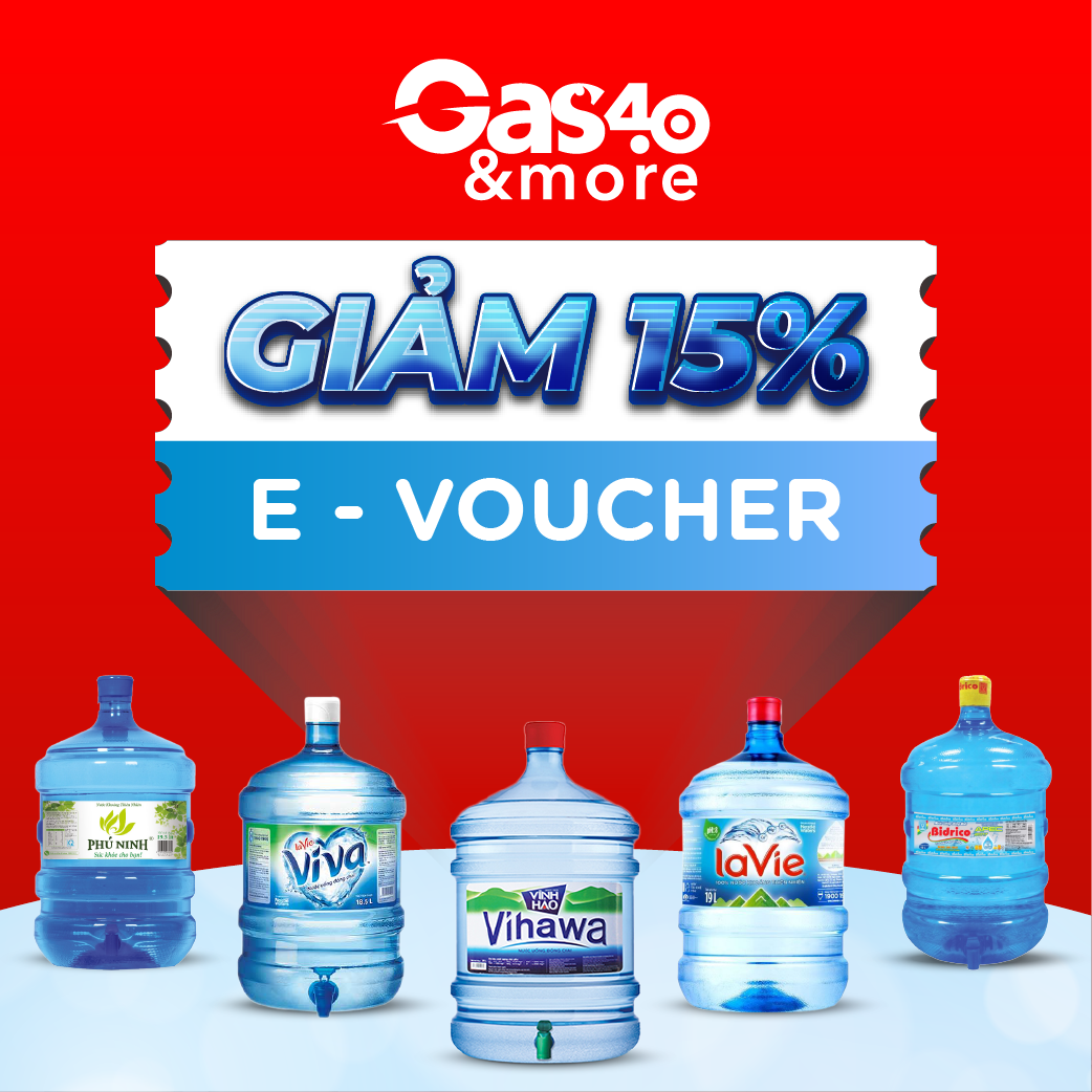 Gas4.0 &more [E-voucher] - Voucher giảm giá 15% cho sản phẩm Nước