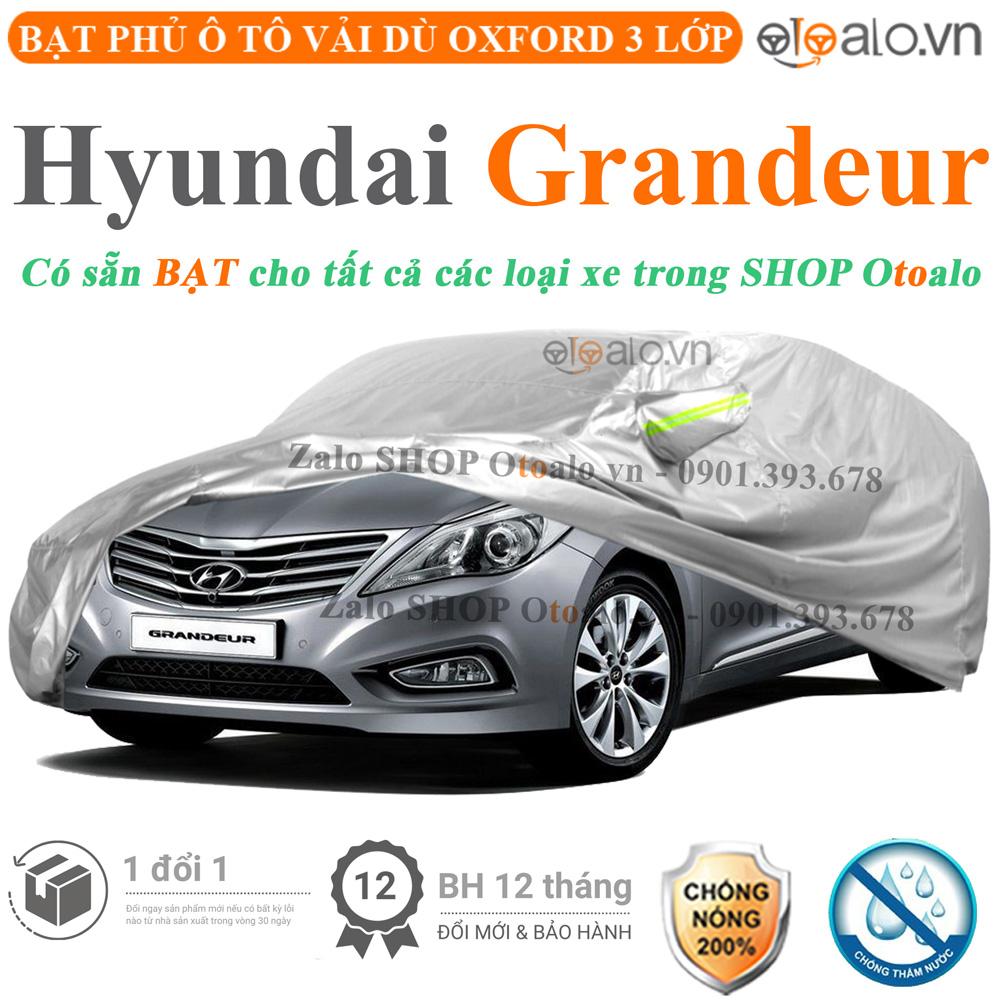 Hình ảnh Bạt che phủ xe ô tô Hyundai Grandeur vải dù 3 lớp CAO CẤP BPXOT - OTOALO