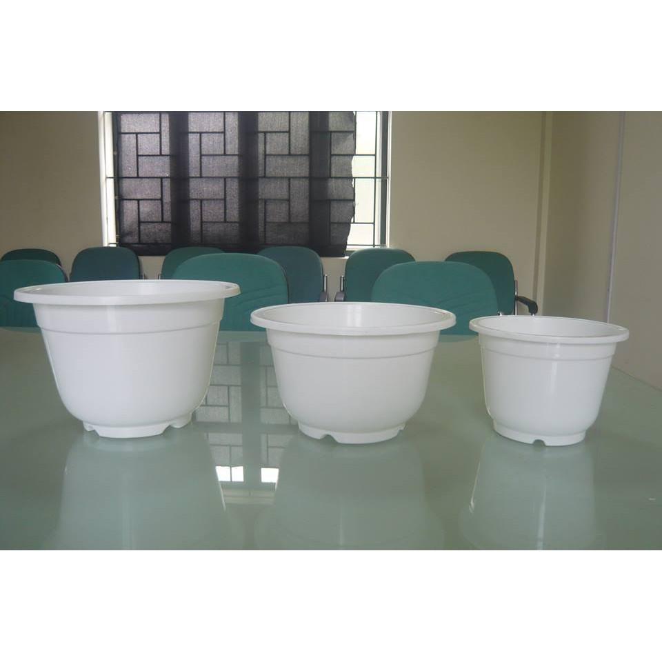Chậu tròn trắng T26