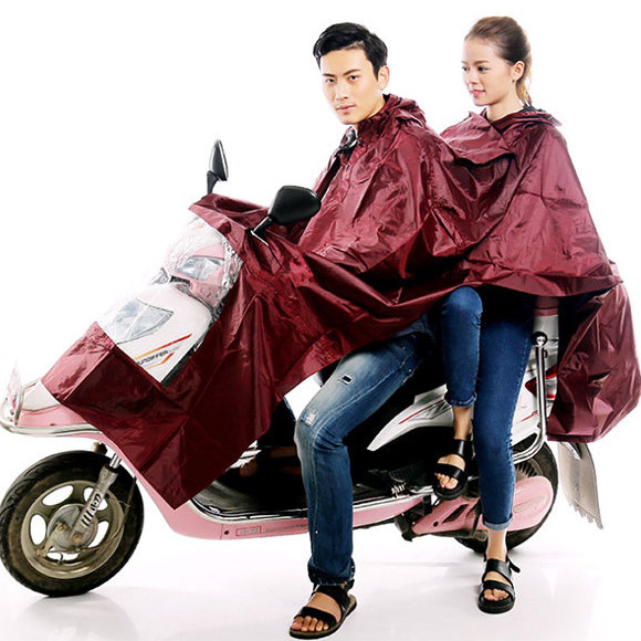 Áo Mưa 2 Đầu Vải Dù Kính Đèn Không Thấm Nước