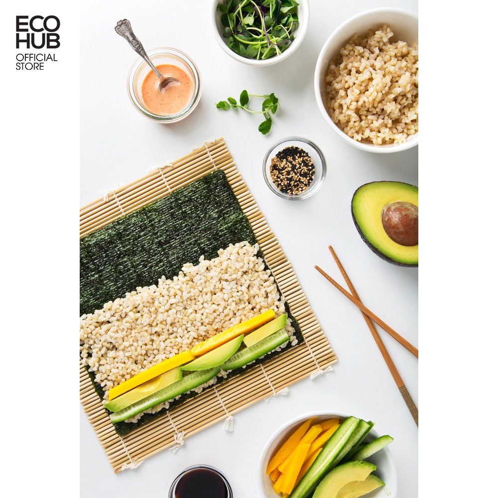 Mành tre cuộn cơm (Kimbap, Sushi) Hàn Quốc / Mành cuốn Kimbap ECOHUB