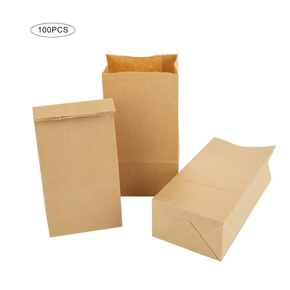 Set 100 Túi Giấy Đựng Đồ Ăn Trưa Tiện Dụng