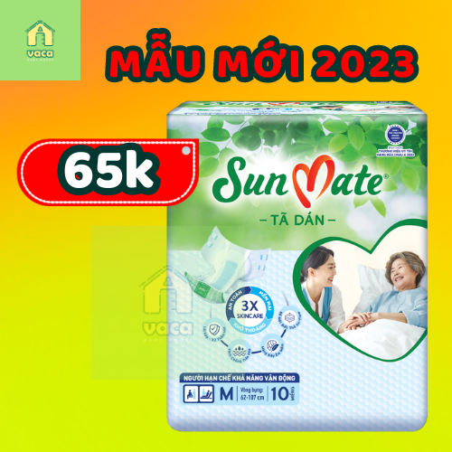 Combo 2 Tã Dán Người Lớn SunMate G2 Size M10 (10 Miếng)