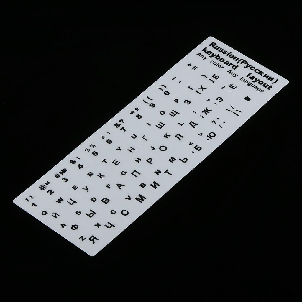 PVC Russian Black Letter Keyboard Skin Cover Sticker -17" Notebook