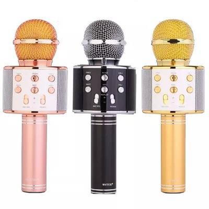 Phong cách mới nhất của trẻ em micro micro không dây với khuếch đại có thể sạc lại hát karaoke máy học hát đồ chơi âm nhạc trẻ em KTV