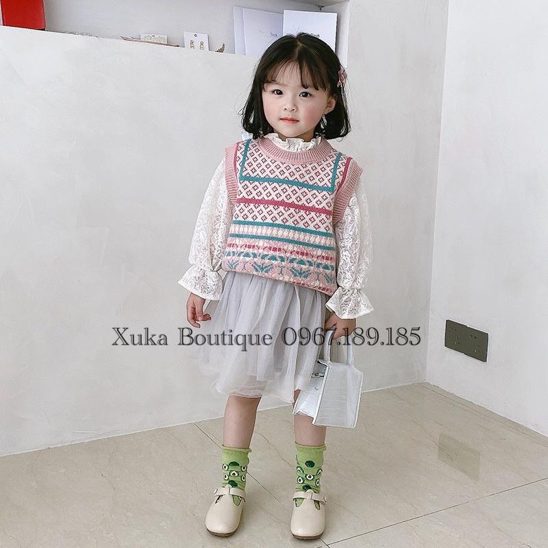 Set 3 Đôi Tất Cao Cổ AiDuMini Cao Cấp Cho Bé Từ 1 - 12 tuổi. Tất Vớ Trẻ Em Hoa Quả Cực Xinh Bé Gái