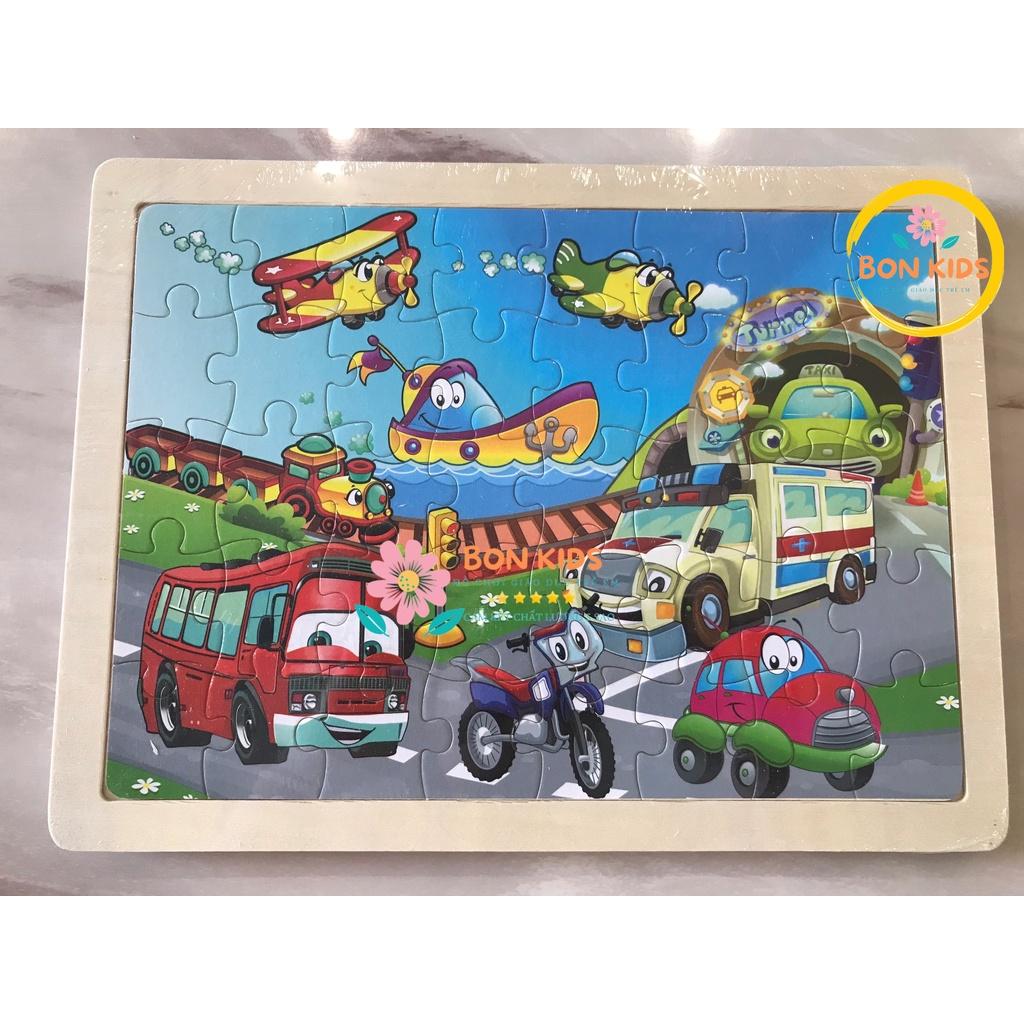 COMBO 5 tranh xếp hình 40 mảnh puzzle cho bé - Đồ chơi giáo dục thông minh trẻ em