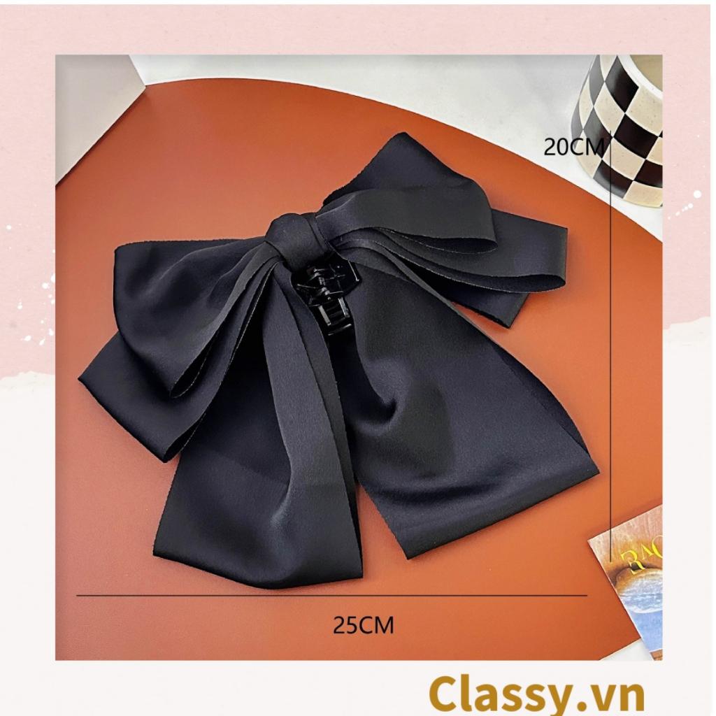 Dây cột tóc nơ đen Classy  hai lớp tạo nét nữ tính cho nàng PK1398