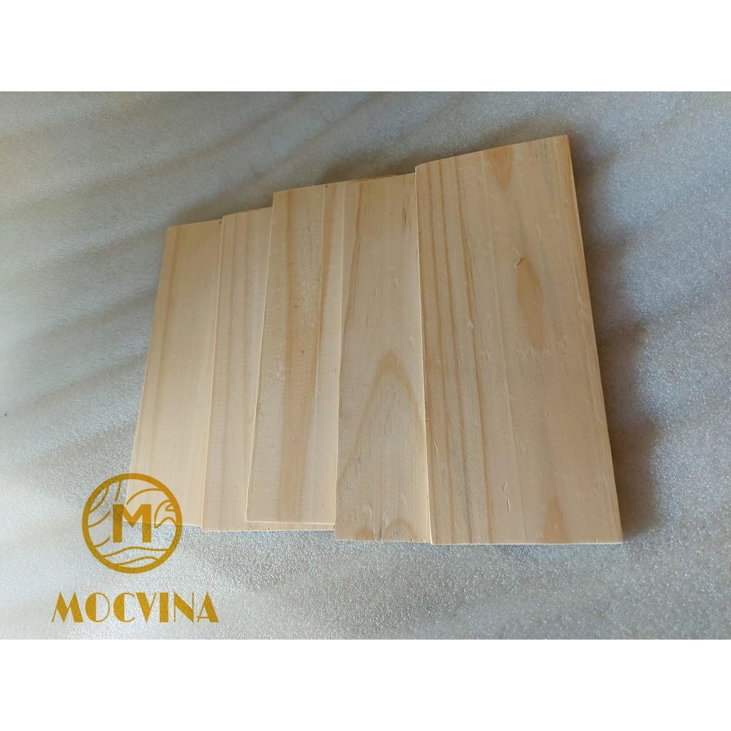 Combo 5 tấm gỗ thông mới đẹp dài 30cm, rộng 12cm, dày 1cm bào láng đẹp 4 mặt thích hợp trang trí, làm kệ, DIY Mộc Vina