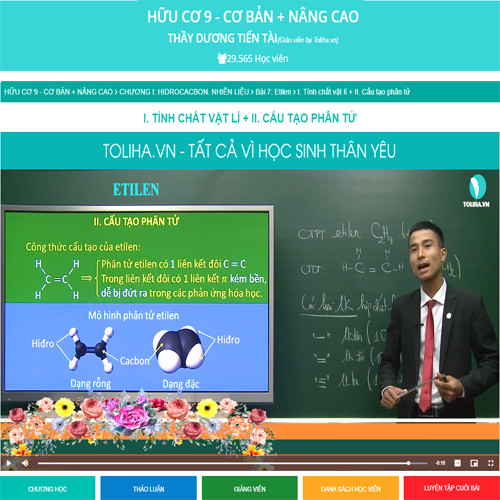 Khóa học HỮU CƠ 9 - CƠ BẢN + NÂNG CAO thầy Dương Tiến Tài - 09 tháng