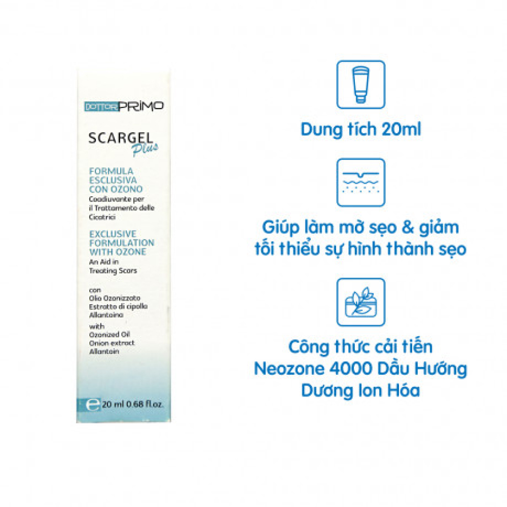 Gel dưỡng da hỗ trợ mờ sẹo Dottorprimo Scargel Plus (20ml)