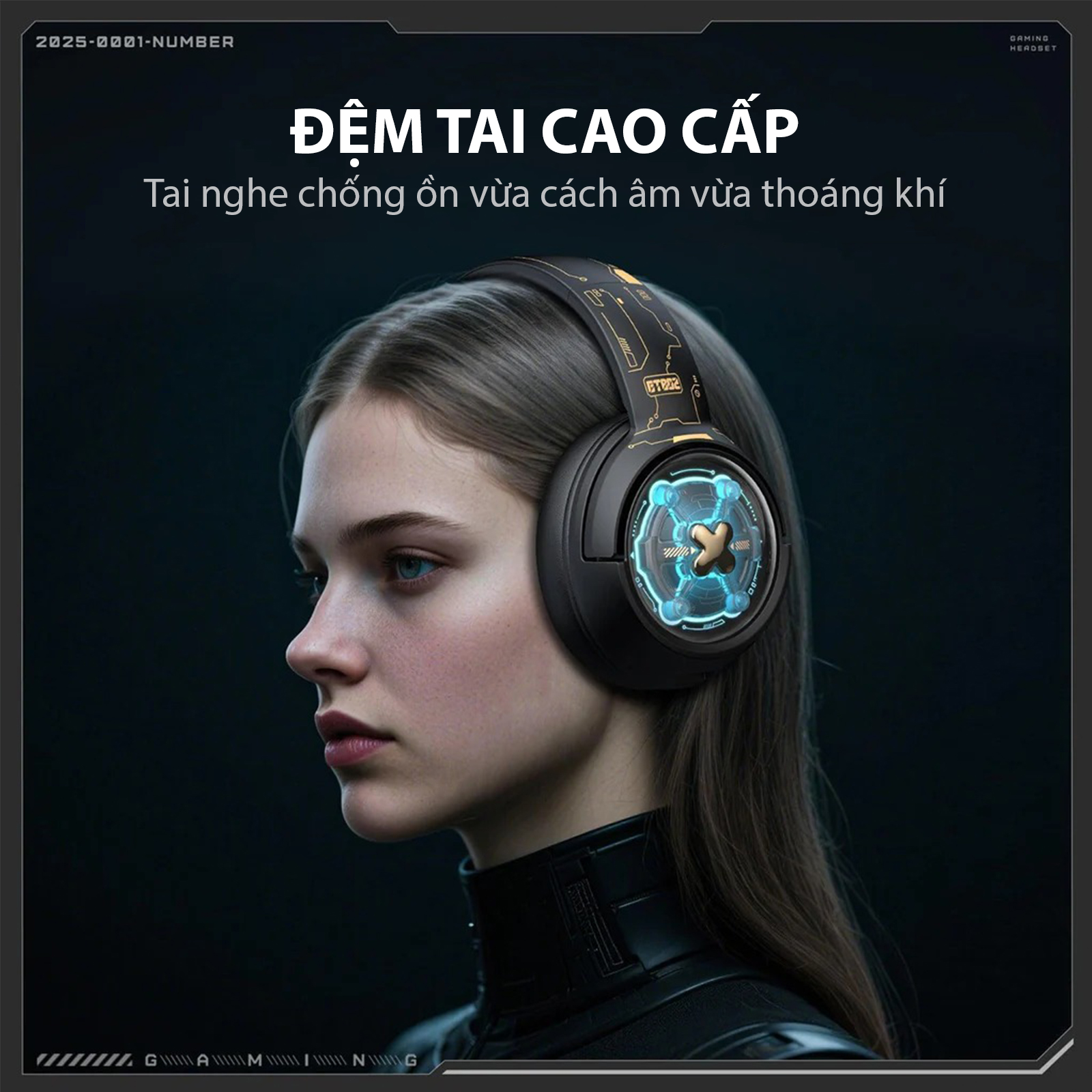 Tai Nghe ONIKUMA GT802 (2.4G+Bluetooth+Wired) Tri-Mode Black - Hàng Chính Hãng