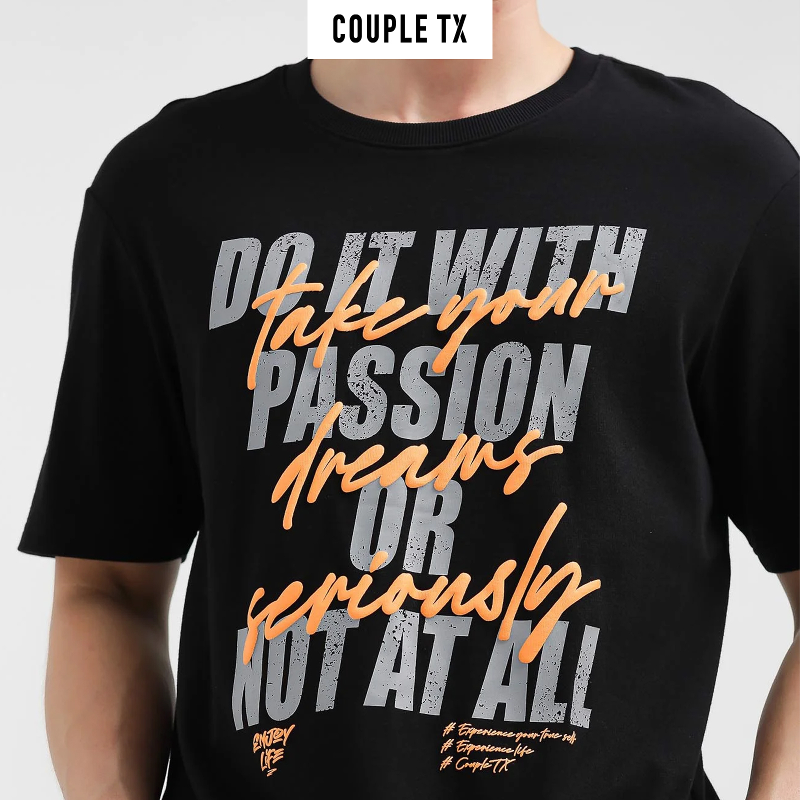COUPLE TX - Áo Thun Nam Relax Fit In Typo Take Your Dreams Seriously MTS 1197
