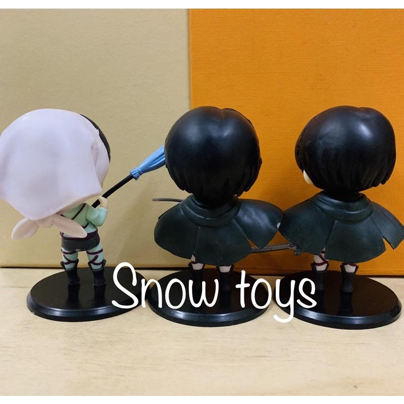 Mô hình Attack On Titan - AOT - Đại chiến Titan - Eren Yeager & Levi Ackerman - Cao khoảng 10cm - Bán lẻ