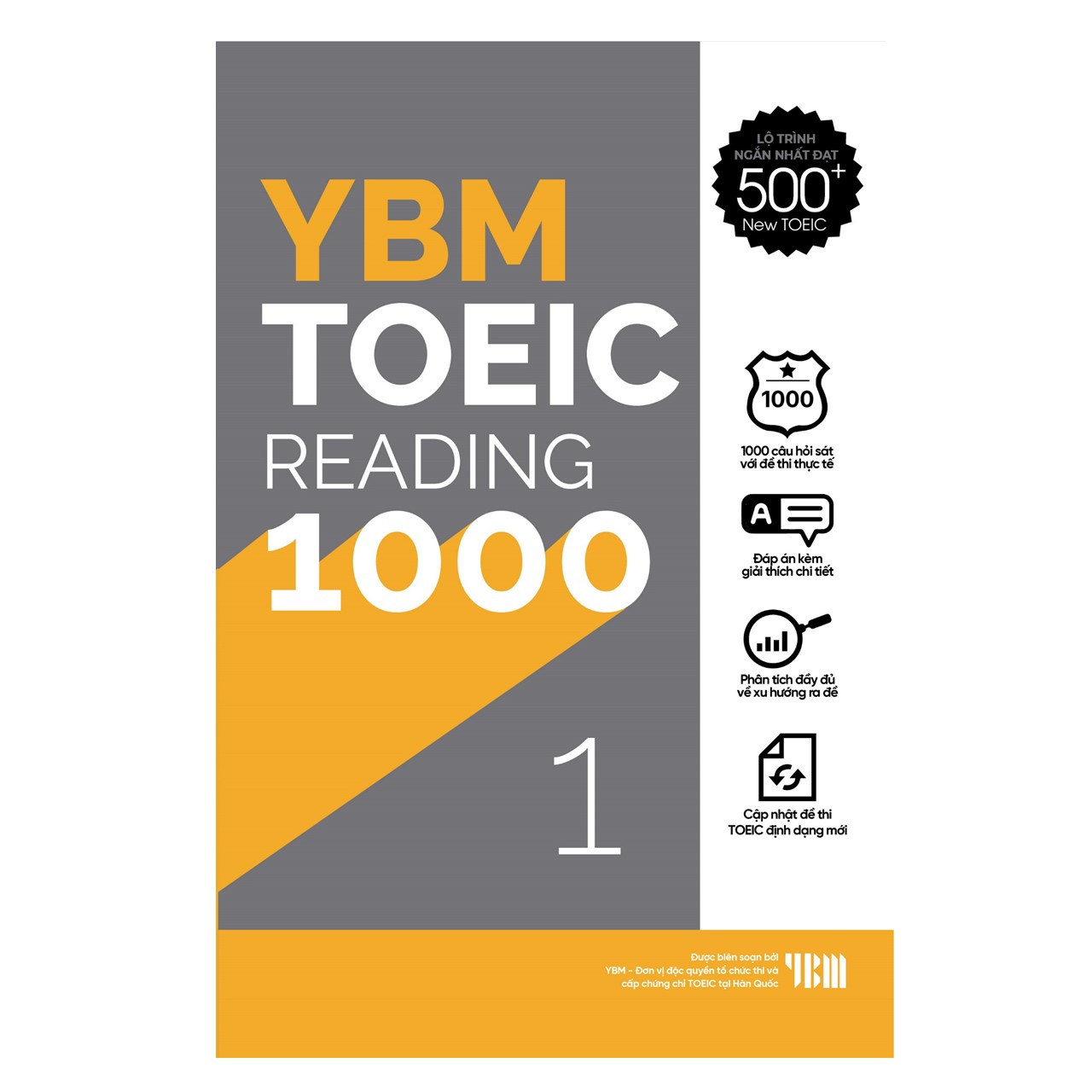 Trạm Đọc Official |  Combo YBM TOEIC Reading 1000 2 Vol (Trọn Bộ 2 Cuốn)