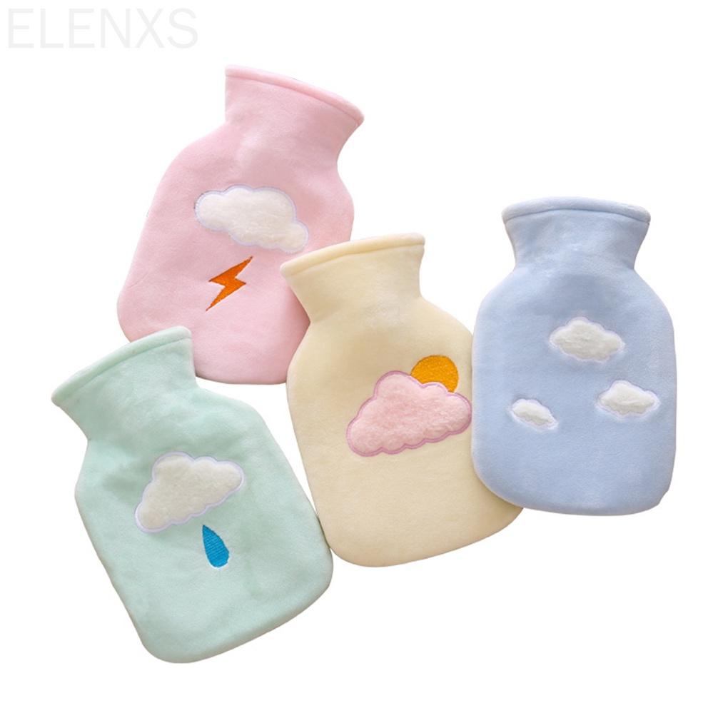 Cloud Warm Water Bag Thick Plush Hot Water Bottle Hand Warmer Large 500ML Student Portable Water-filled Heater ELEN