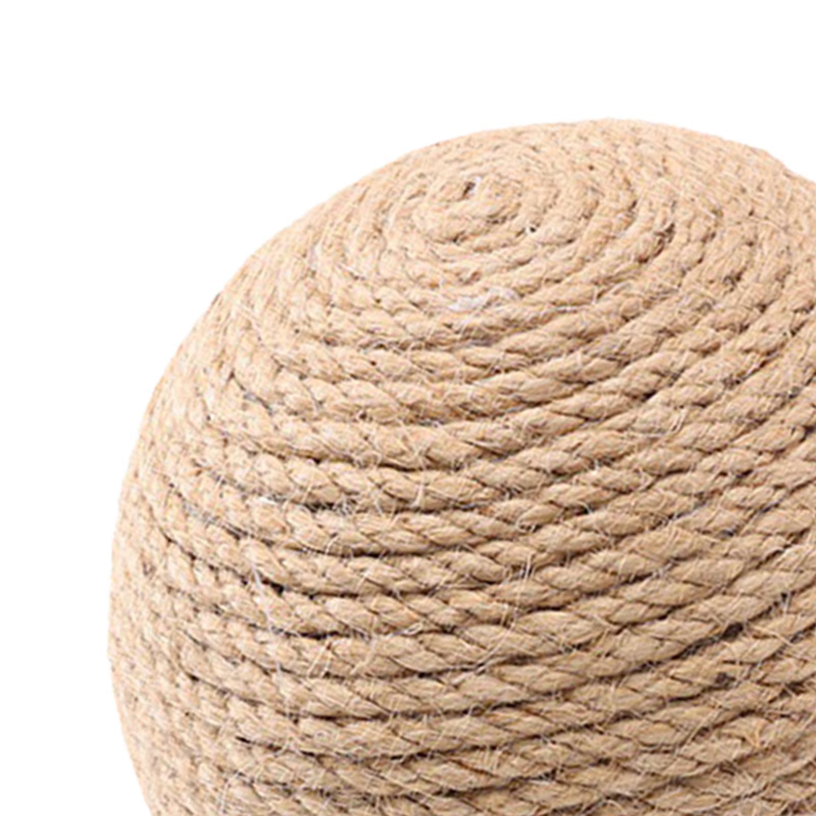 Cat Scratching Ball Sisal Rope Funny Wear Resistant Exercise Stable Grind Claw Cat Scratcher Ball Kitten Interactive Toy