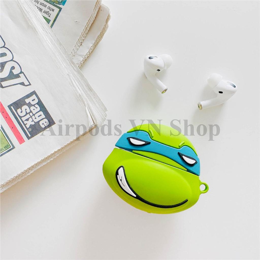 Bao Case Ốp dành cho Airpods 1/2, Airpods Pro Ninja Rùa cực ngầu silicon cao cấp