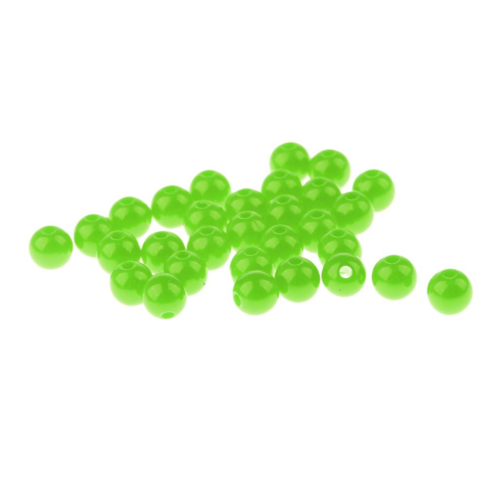 30 Pieces 6mm Blue Fishing Large Fishing Beads Carp Fishing Stop Rigs Bead