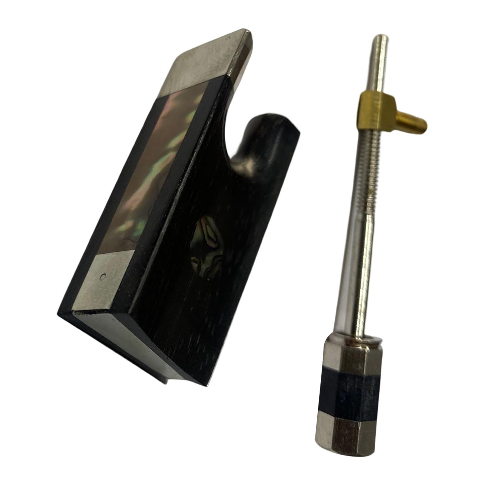 Violin Bow Frog W/ Screw Replacement for 3/4-4/4 Violin Beginners Musical Instrument