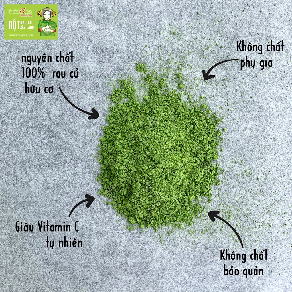 Bột cải xoăn kale Dalahouse 60gr - Nguyên chất sấy lạnh - Detox thanh lọc cơ thể - Đạt tiêu chuẩn Châu Âu