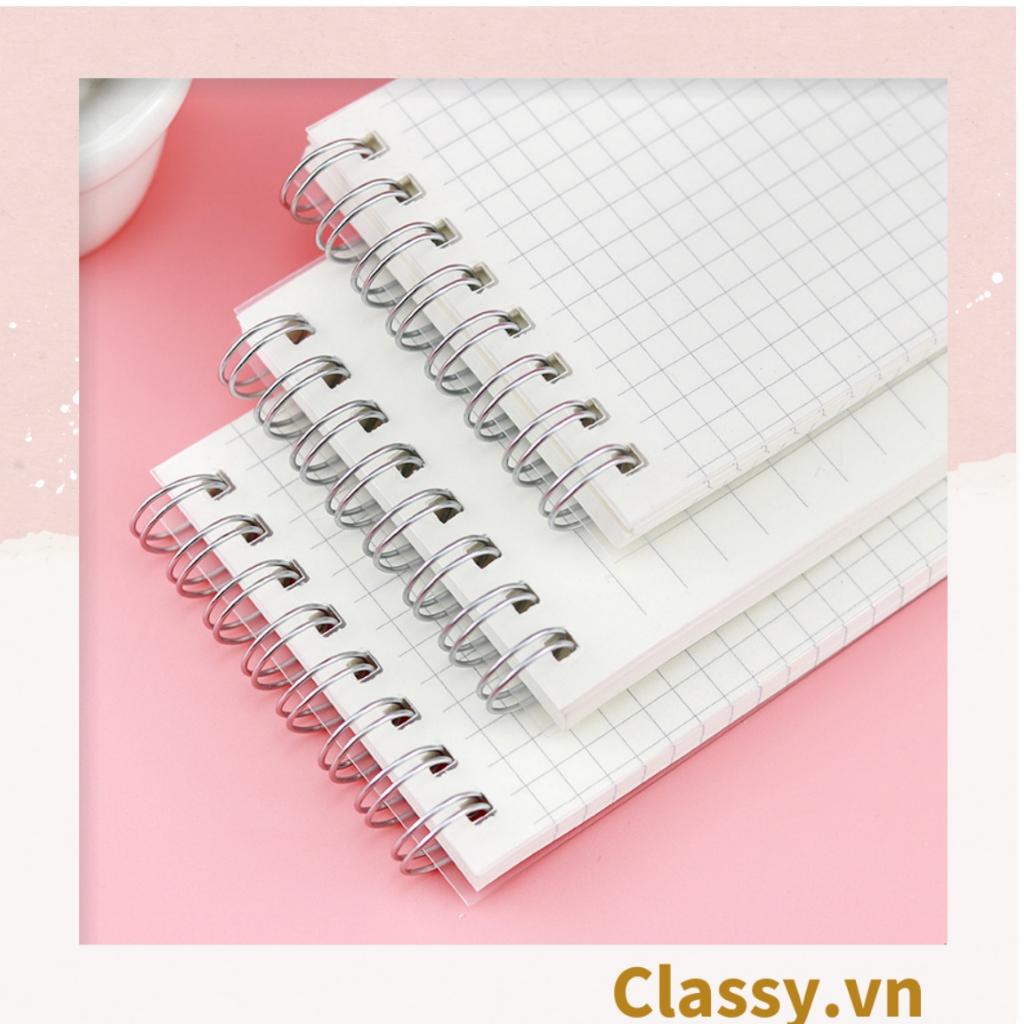 Sổ Grid 60 trang kích thước 10.8 X 7.5 CM hoạ tiết kẻ Caro Classy basic dùng để ghi chú, to-do list tiện lợi PK1725