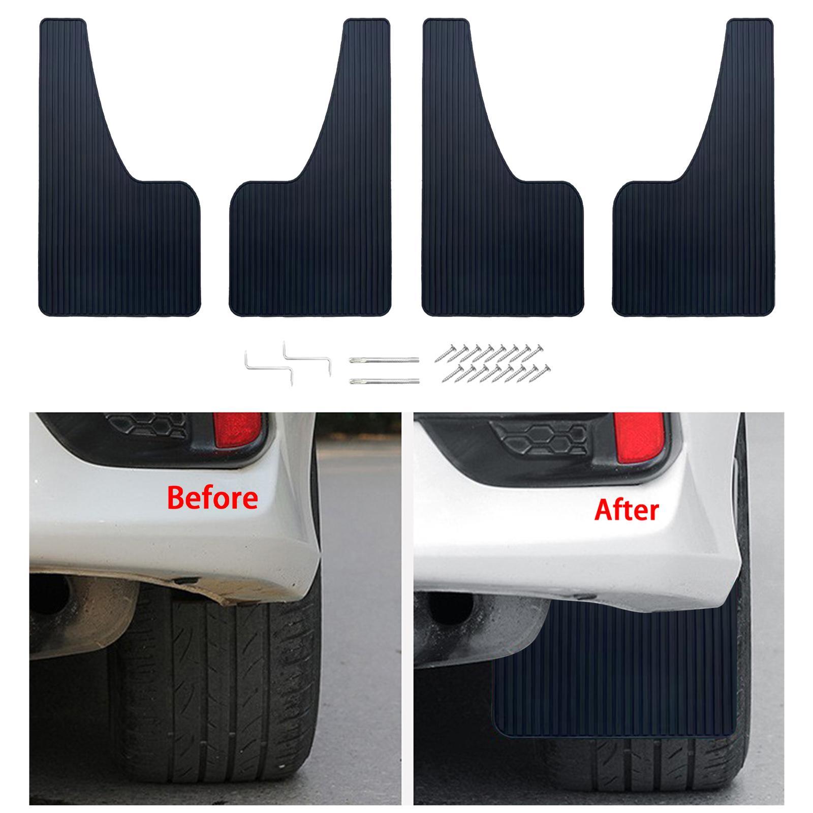Universal Car Mud Flaps, No Collision Scratch Resistant with Hardware Tire Guard Mudflaps for Car ,Pickup ,SUV Quality