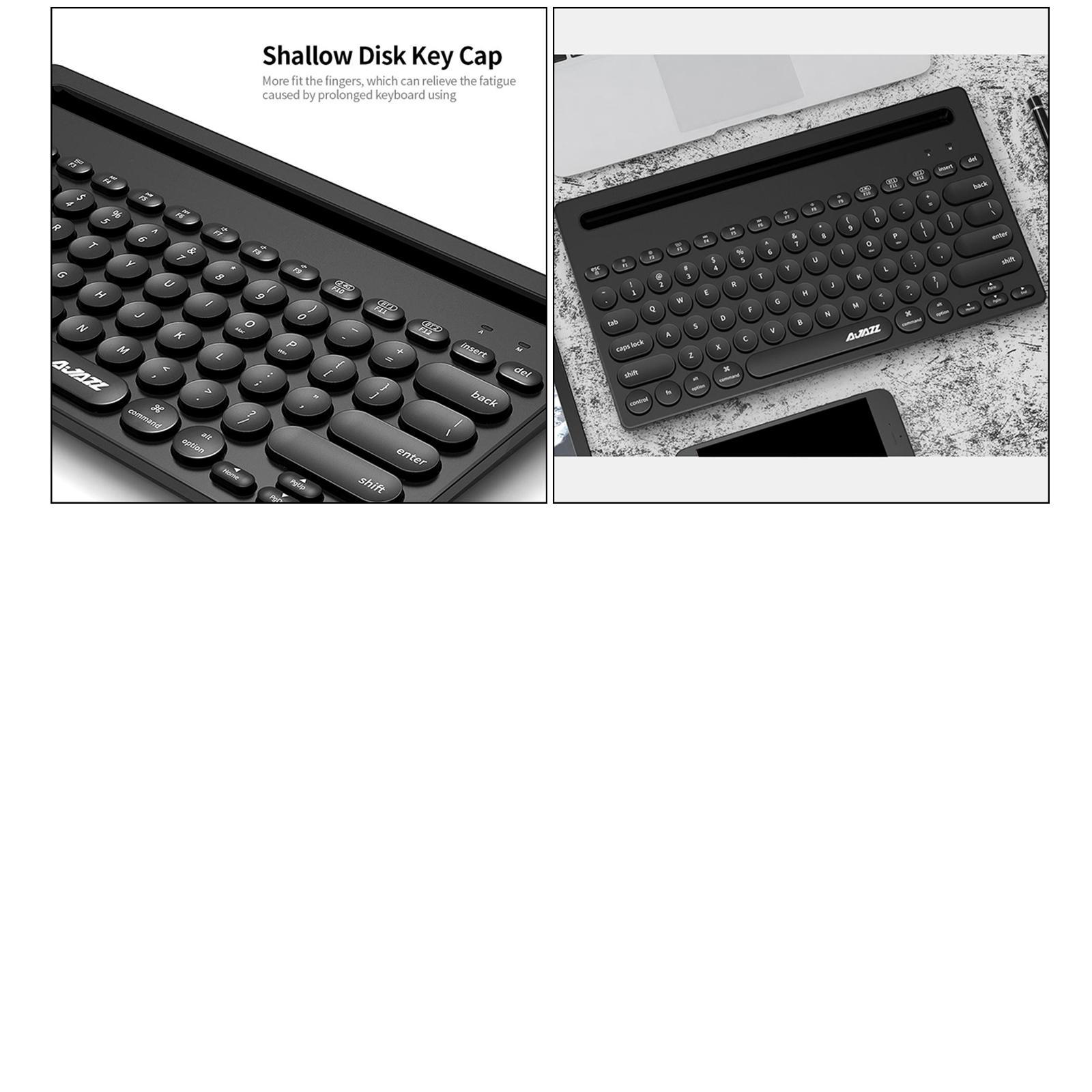 Gaming 2.4G Wireless BT Dual-mode Keyboard 79 Keys Retro Round Key Plug&play