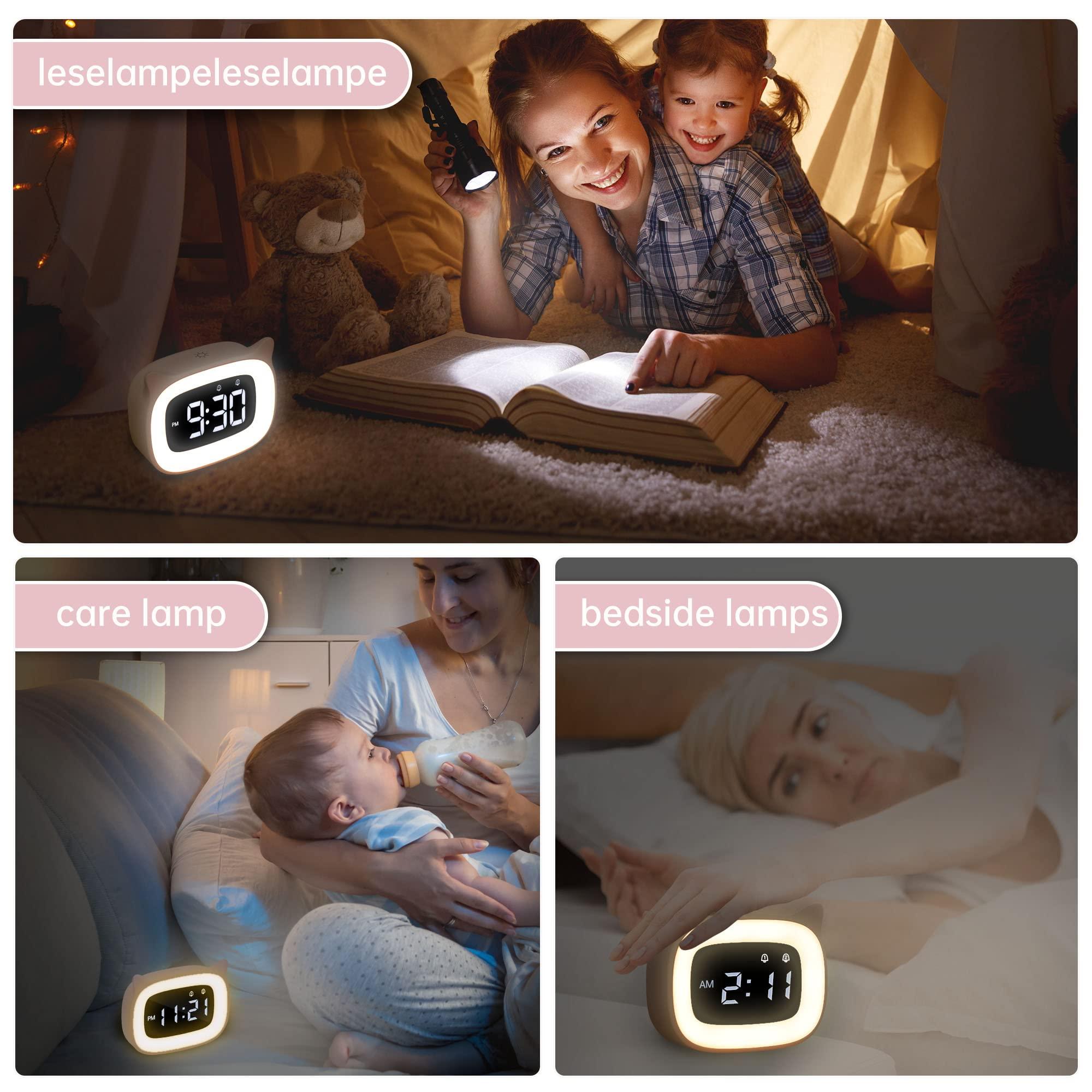 Đồng hồ báo thức kỹ thuật số, đồng hồ báo thức, đồng hồ báo thức với ánh sáng, đồng hồ báo thức cho trẻ ánh sáng đèn LED