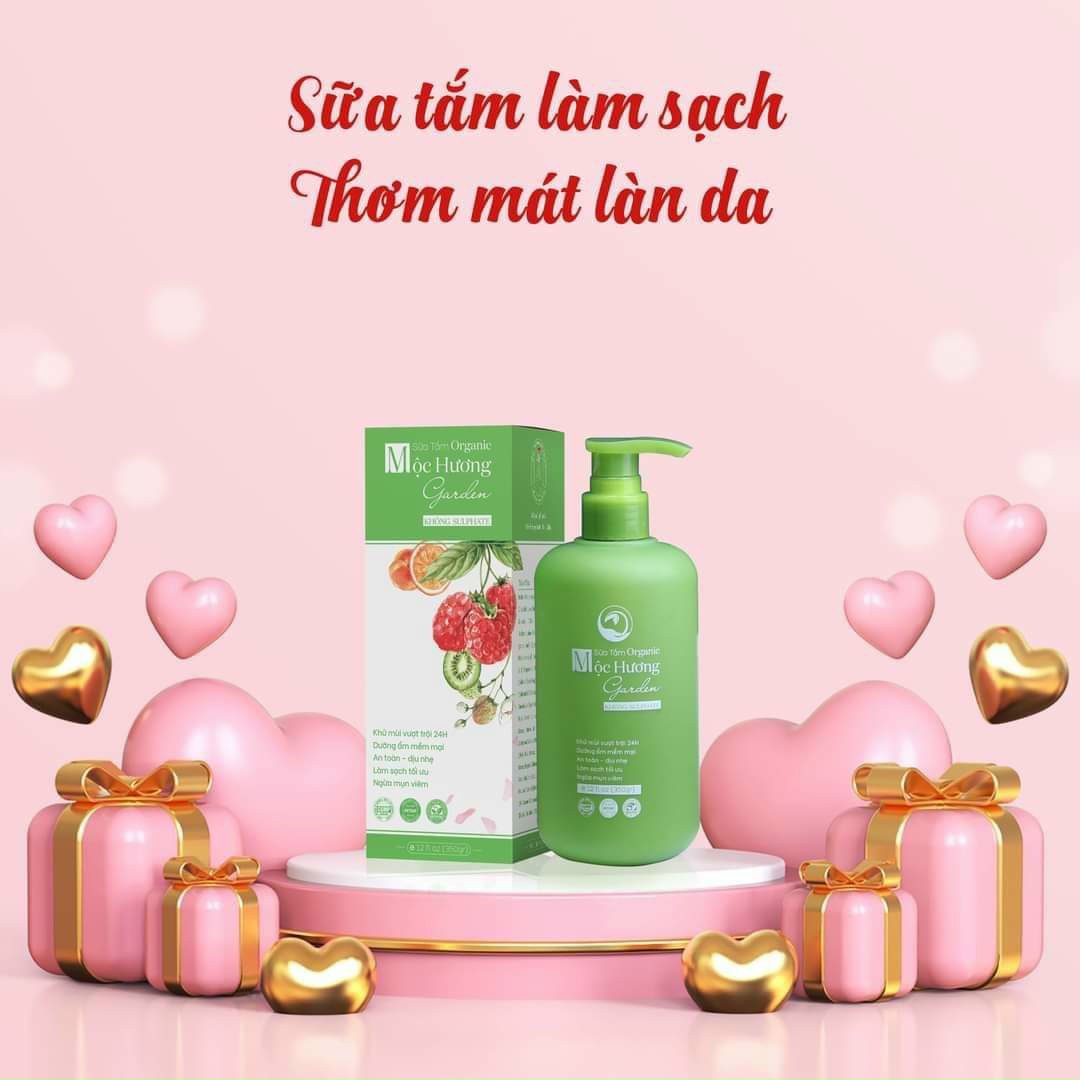 Sữa tắm trắng da ngăn ngừa rôm sảy mụn nhọt Thanh Mộc Hương 350ml