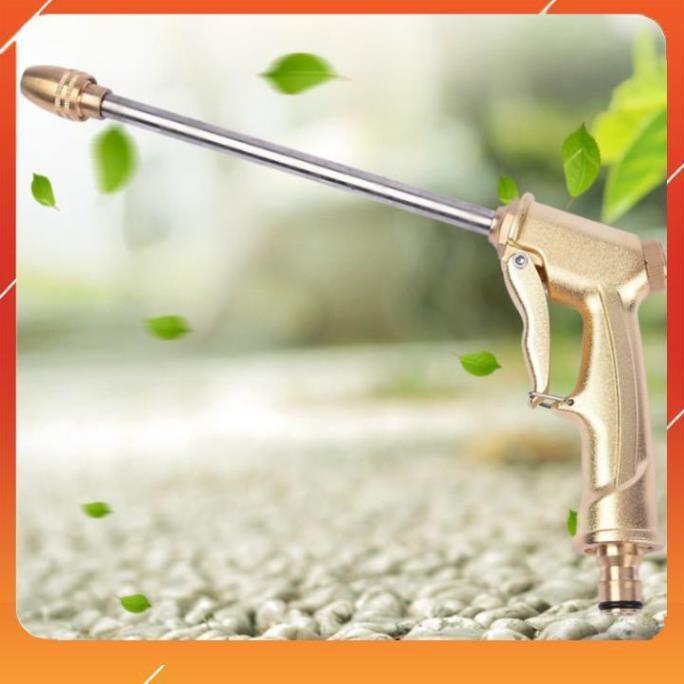 Bộ dây vòi xịt nước rửa xe,tưới cây ,tăng áp 3 lần, loại 7m,10m 206701-3 đầu đồng,cút đồng+ đai