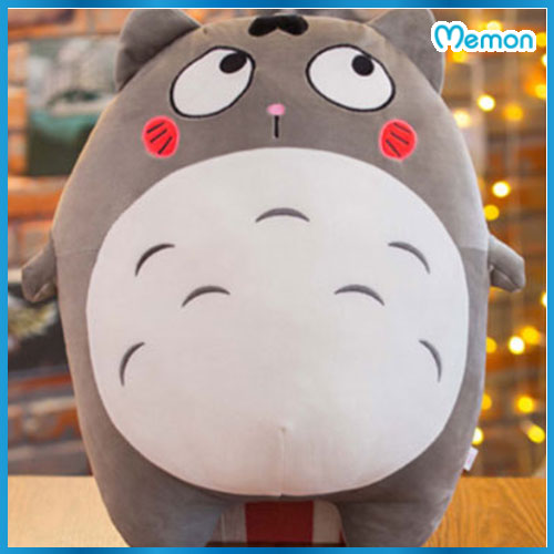 Gấu bông Totoro biểu cảm cao cấp - Hàng chính hãng Memon - Đồ chơi thú nhồi bông Totoro kích thước 35cm