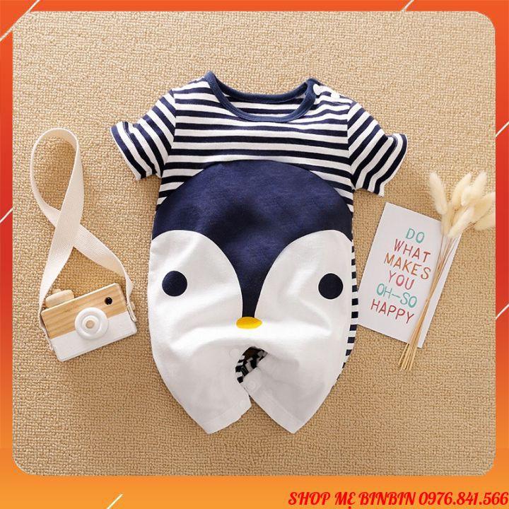 Body cộc tay bé trai, Bodysuit cotton Quảng Châu cao cấp thấm hút mồ hôi, họa tiết ngỗ nghĩnh cho bé yêu