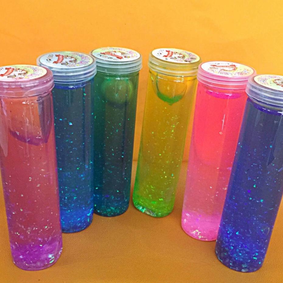 SLIME LỌ KIM TUYẾN THỦY TINH LI TI LOẠI TO cực đẹp thiết kế độc đáo ấn tượng Đồ chơi Slam Gudetama hàng sẵn