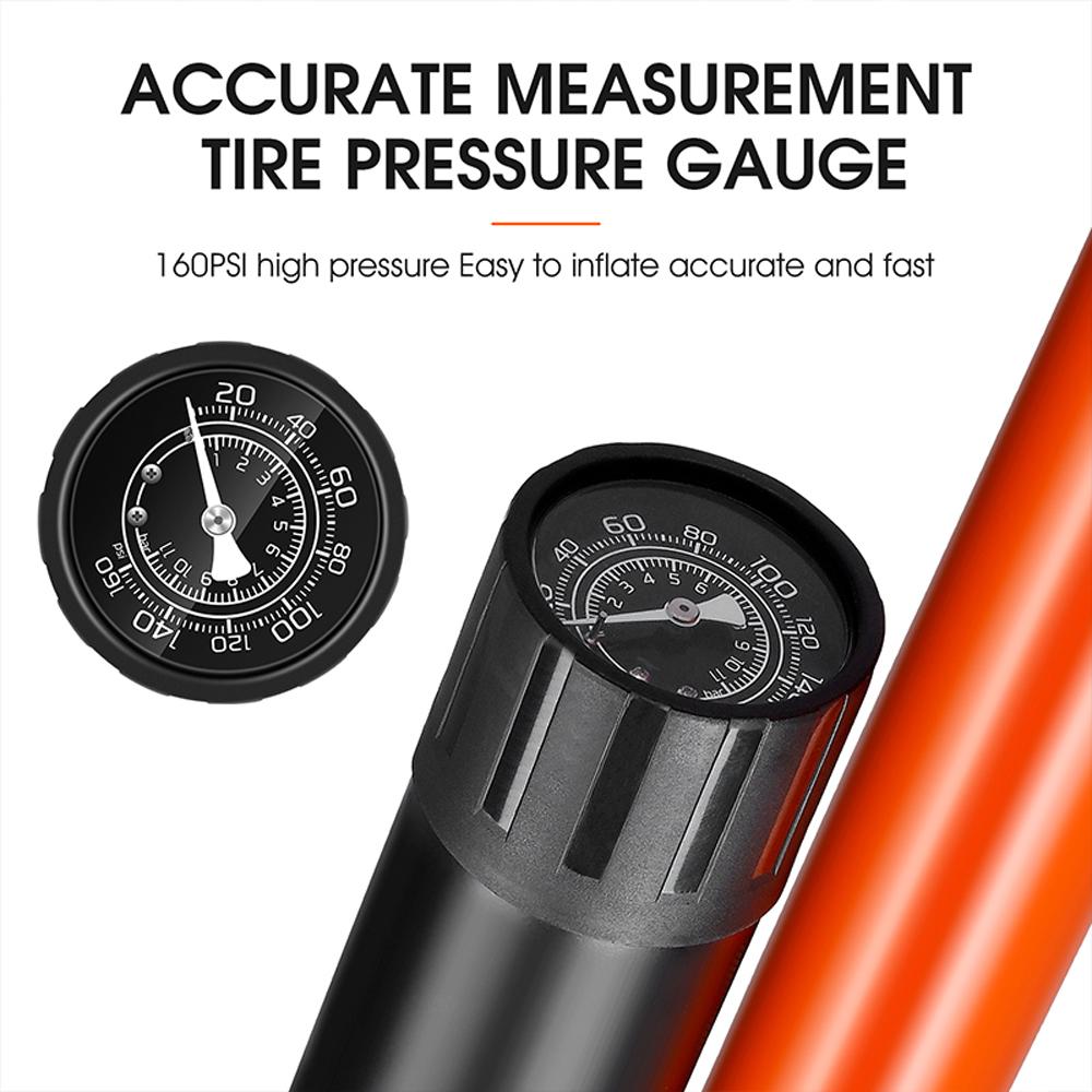 Bơm lốp xe đạp WEST BIKING 160psi bằng thép không gỉ