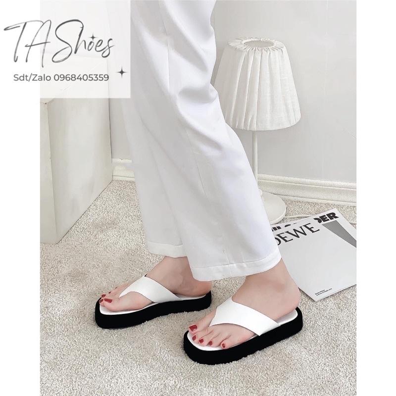Dép nữ bánh mì hàn quốc, xỏ ngón xuồng kẹp bản phối màu siêu xinh đi biển hay chơi  chụp đều cực đẹp luôn