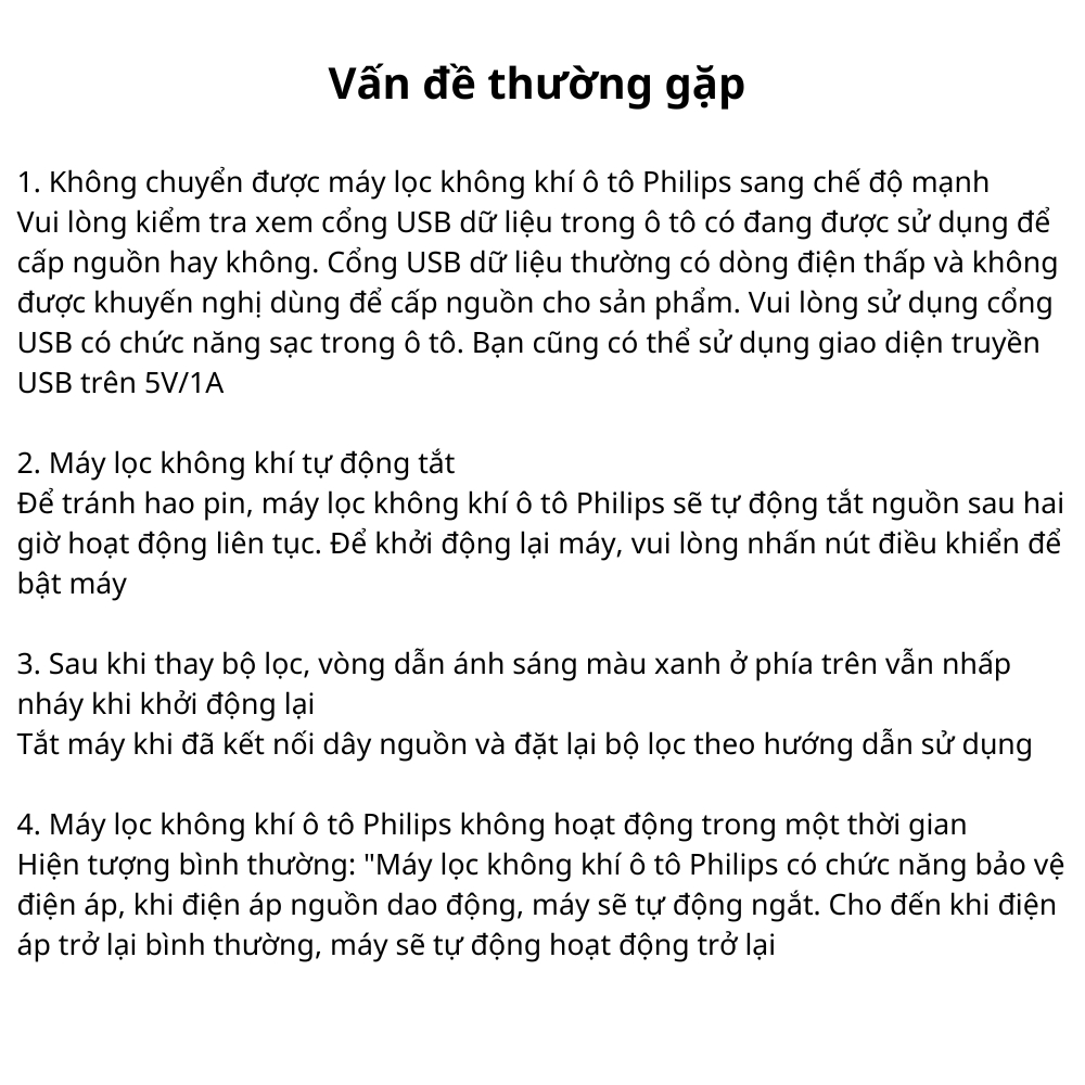 Máy lọc không khí Philips GP5602 khử mùi, khử khuẩn trên ô tô Công nghệ HESAMax - Hàng nhập khẩu