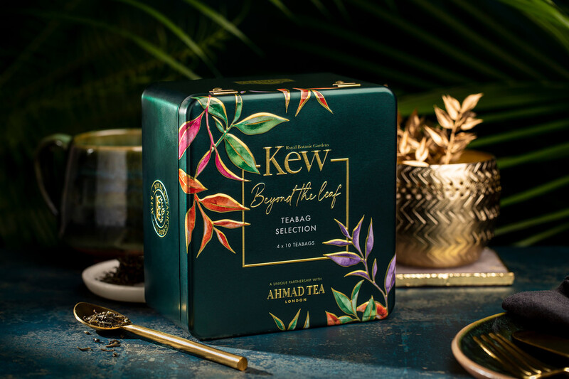 TRÀ AHMAD ANH QUỐC - KEW - BỘ SƯU TẬP 4 VỊ XANH hộp sắt vuông - Kew Selection