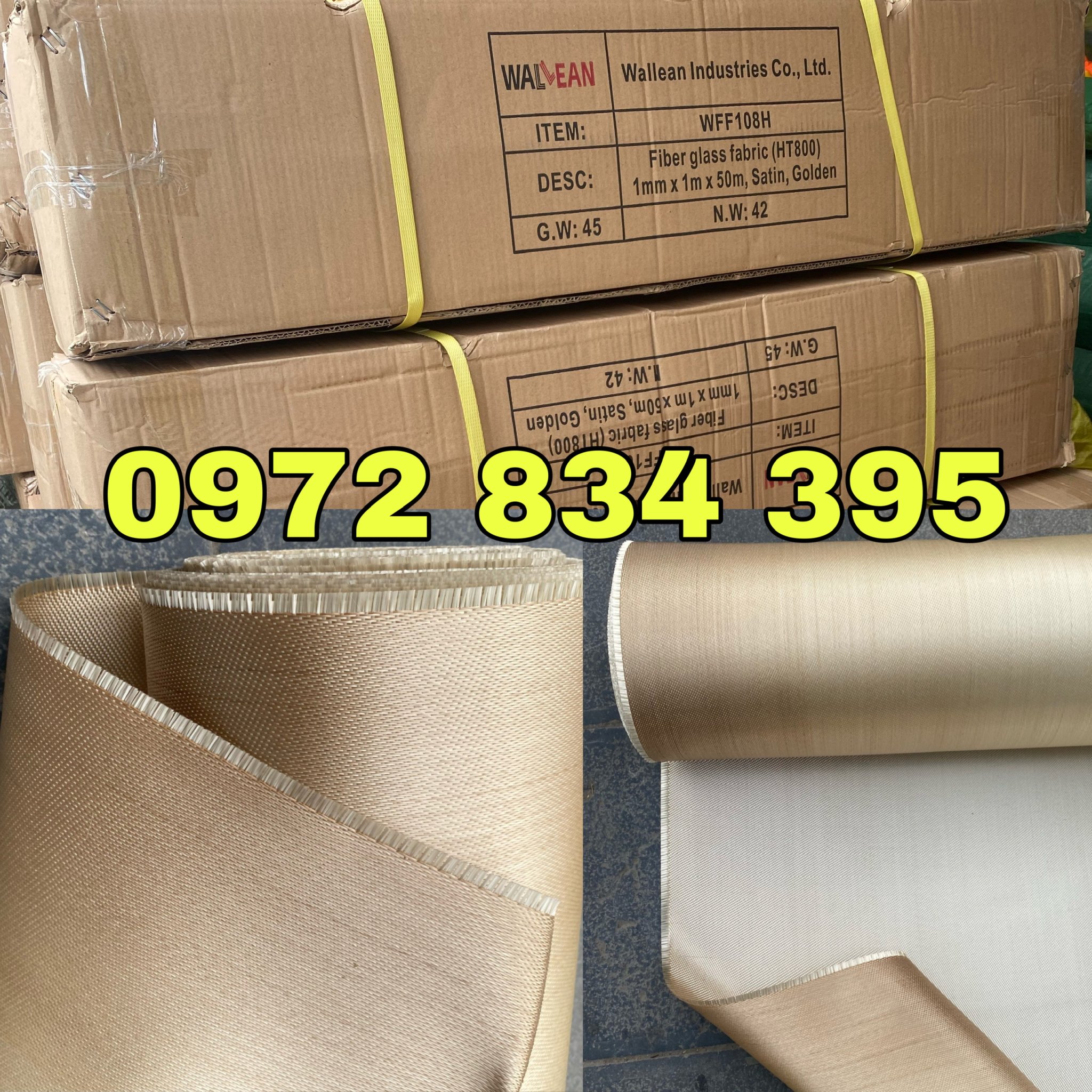 Bạt chống cháy-sợi thủy tinh rộng 1 mét dài 10 mét