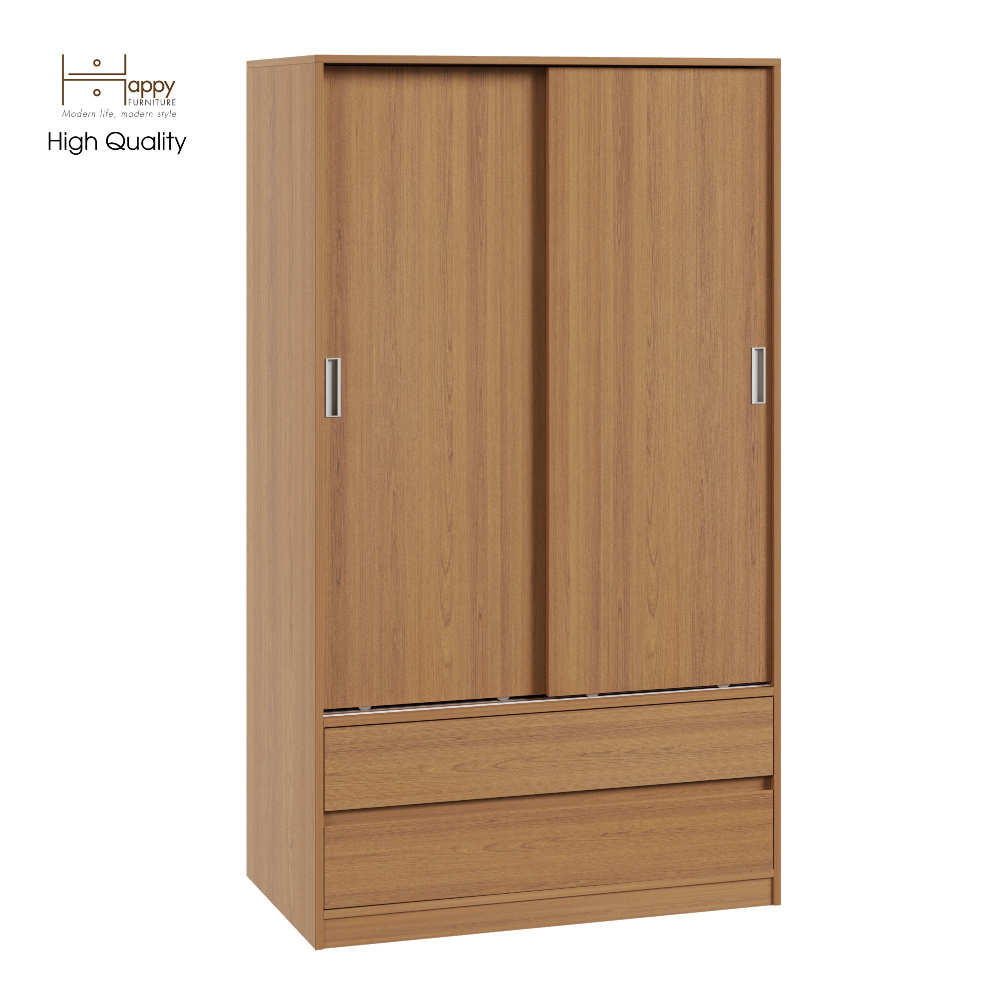 [Happy Home Furniture] LUCA, Tủ quần áo 2 cánh lùa, 100cm x 58cm x 176cm ( DxRxC), TCL_014