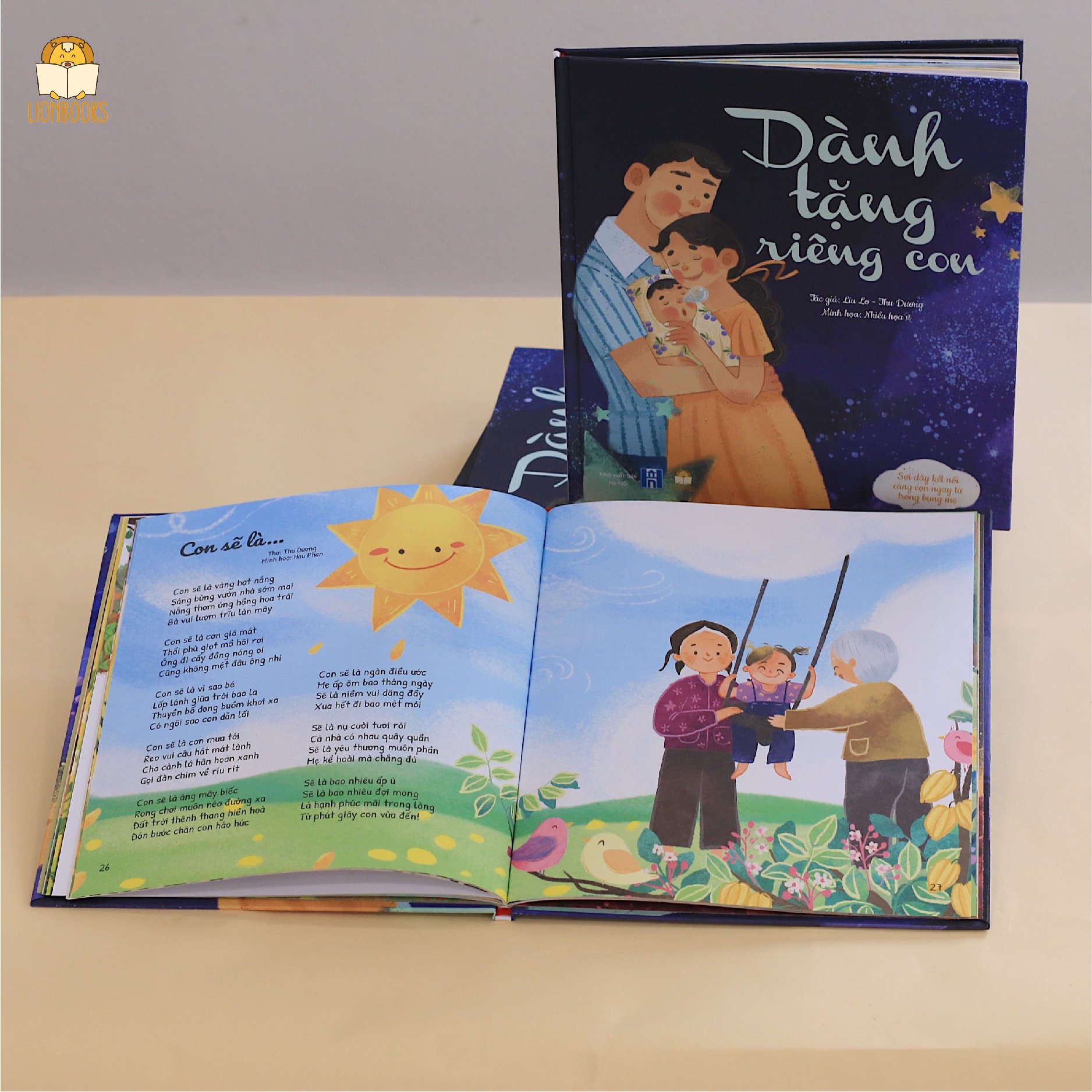 Cuốn Dành Tặng Riêng Con bìa cứng - Sách thơ Thai Giáo cho mẹ bầu Hạnh phúc