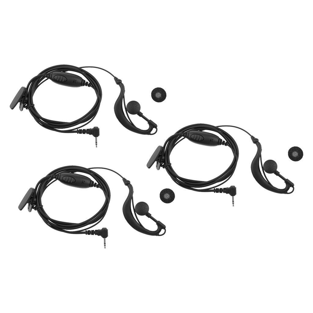 3 Pack 2.5mm Headset/Earpiece Mic for     Radio
