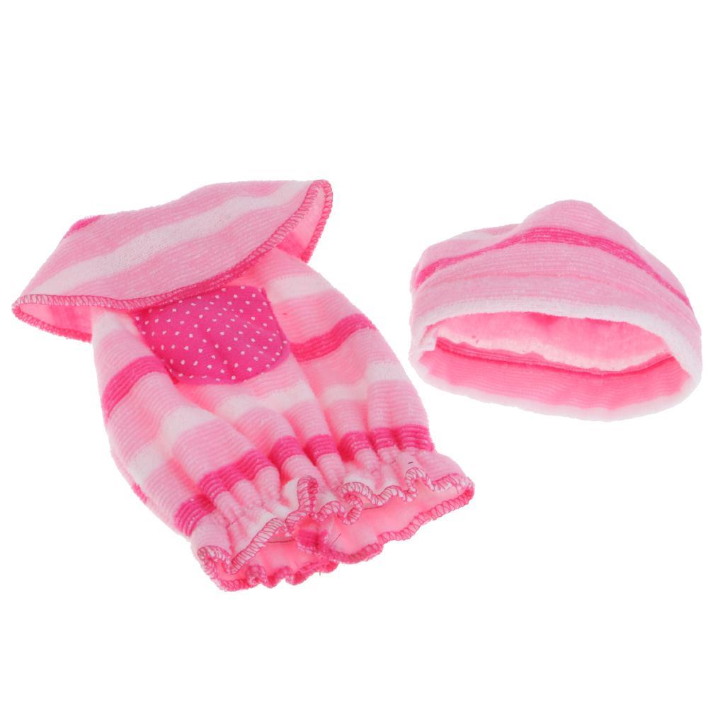 Handmade Pink Dress And Hat Set Outfit Clothes For 40cm 16-inch Salon Doll