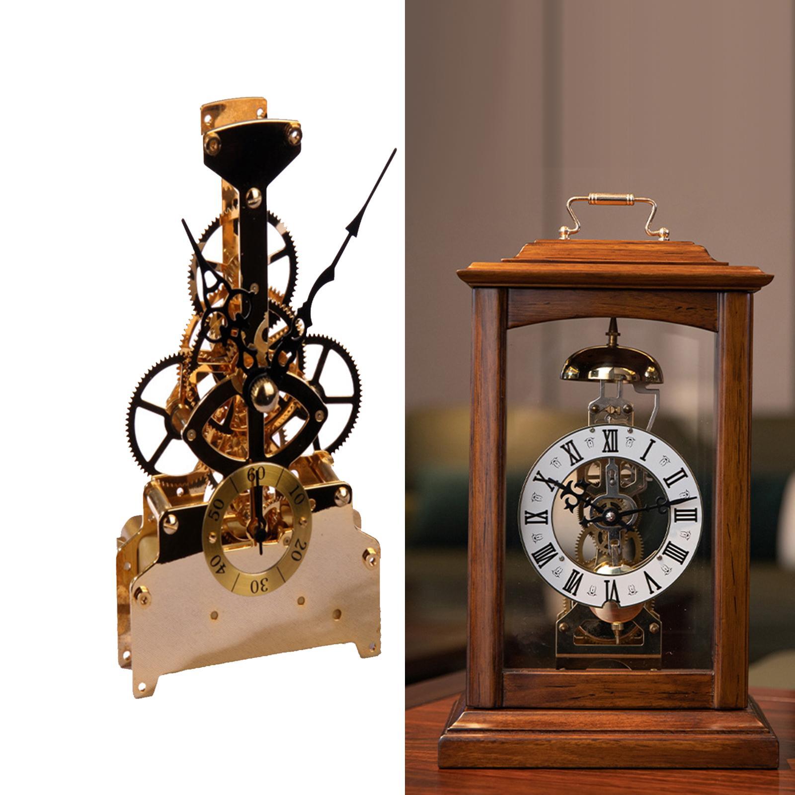 Old Fashioned Clock Movement Long Shaft Perspective Movement Copper Movement