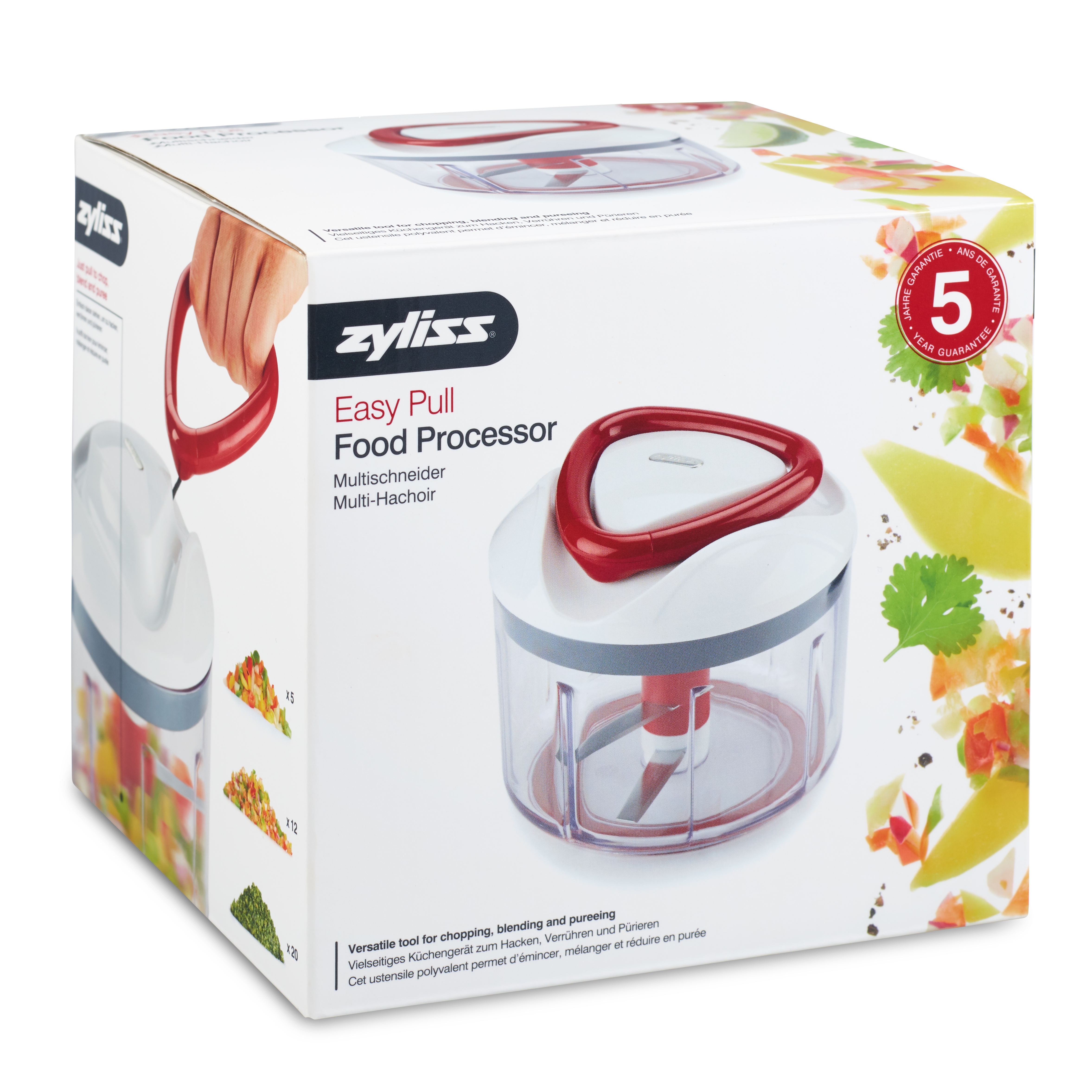 Dụng cụ xay nhuyễn zyliss Easy Pull Food Processor - E910015