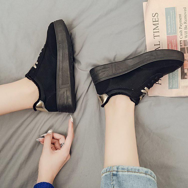 Giày thể thao nữ đế thấp phong cách hàn quốc giày thể thao kết hợp giày thường