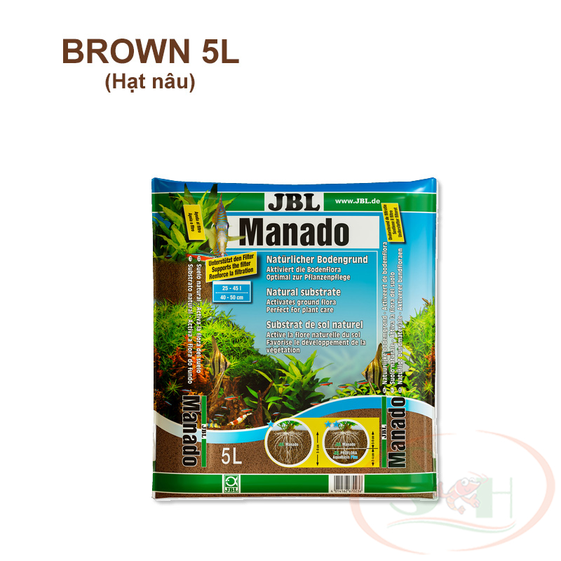 Hình ảnh Nền JBL Manado Dark, Brown bao 3L, 5L, 10L đất trồng bể thủy sinh cá tép