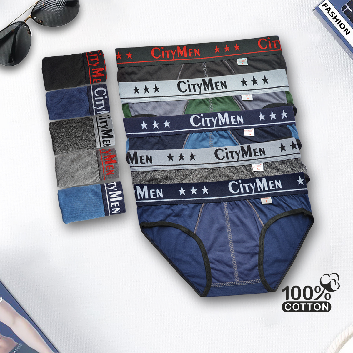 Combo 10 Quần Lót Nam vải cotton 2 chiều co giãn lưng CITYMEN, màu ngẫu nhiên, đồ lót - LMTK-CTM2C