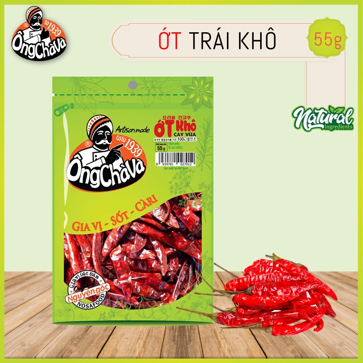 Ớt Nguyên Trái Sấy Khô Ông Chà Và 55g (Dried Chilli Spicy)